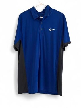 Nike Royal Blue and Black Performance Polo